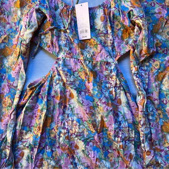 Wild Fable Multicolor Floral Long Sleeve Dress - Picture 3 of 4